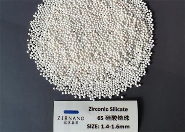 densidad a granel de las gotas del silicato de circonio del blanco 65 del tamaño de 1.4-1.6m m 4 g/cm3 para la pintura/las capas