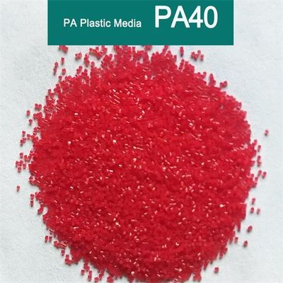 PA rojo medios PA40 de voladura plástico para el tratamiento superficial que pule con chorro de arena plástico