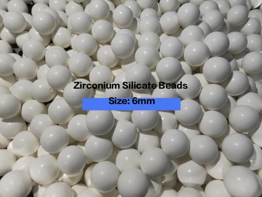 Medios de molienda de cuentas de silicato de zirconio sinterizados 65 ZrO2 4,0 g/cm3 Densidad