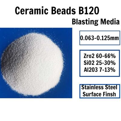 700HV buenos medios de voladura de cerámica B120 de la circona 0.125m m de la esfericidad el 85%