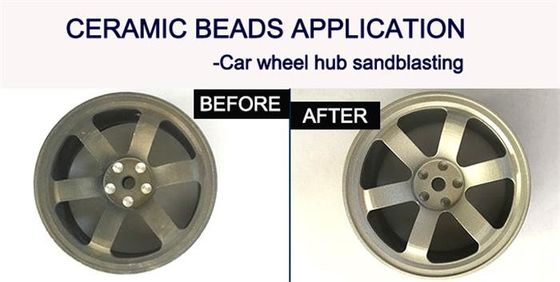 gotas de cerámica de 180um B100 para el eje de rueda de coche que pule con chorro de arena el tratamiento superficial