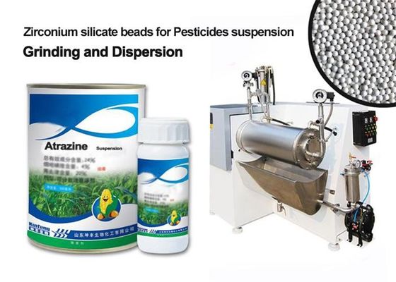 2.5-3.0mm Zirconium Silicate Beads 65 Zirconia Grinding Beads Pesticides Dispersion