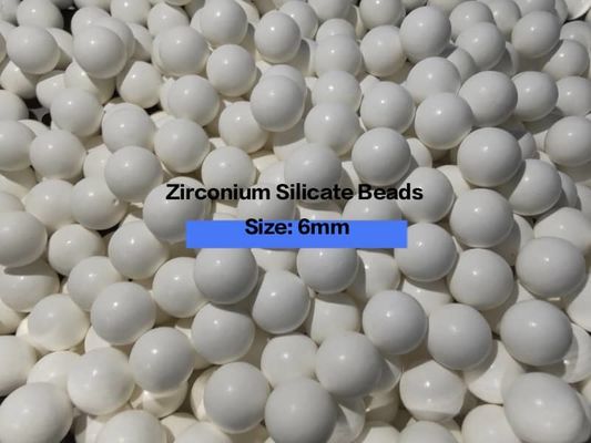 Medios de fresado de zirconio 94,8% ZrO2 5,2% Y2O3 Carga de trituración > 1500N 3 W/mK Conductividad térmica