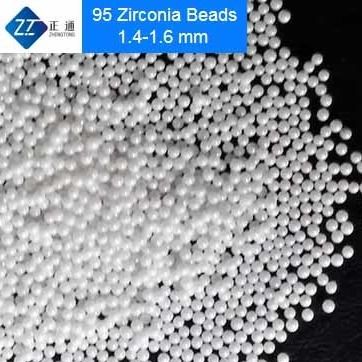 95 bolas de cerámica del óxido de circonio, blanco gotas del óxido de circonio de 0,1 - de 0.2m m 